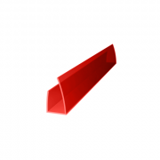 Профиль торцовый для  поликарбоната 10 мм Красный 2,1 м